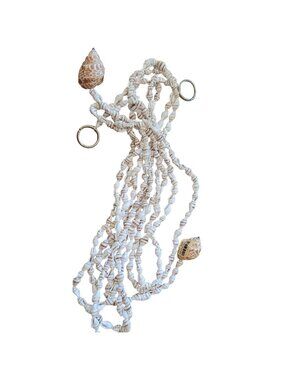 Six Strands of Natural Seashells Masagari 72" for Decor or Ocean Garland DH651